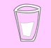 glass containing a coloured liquid